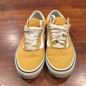 Vans old skool lace sneakers yellow size men’s 6.5/womens 8